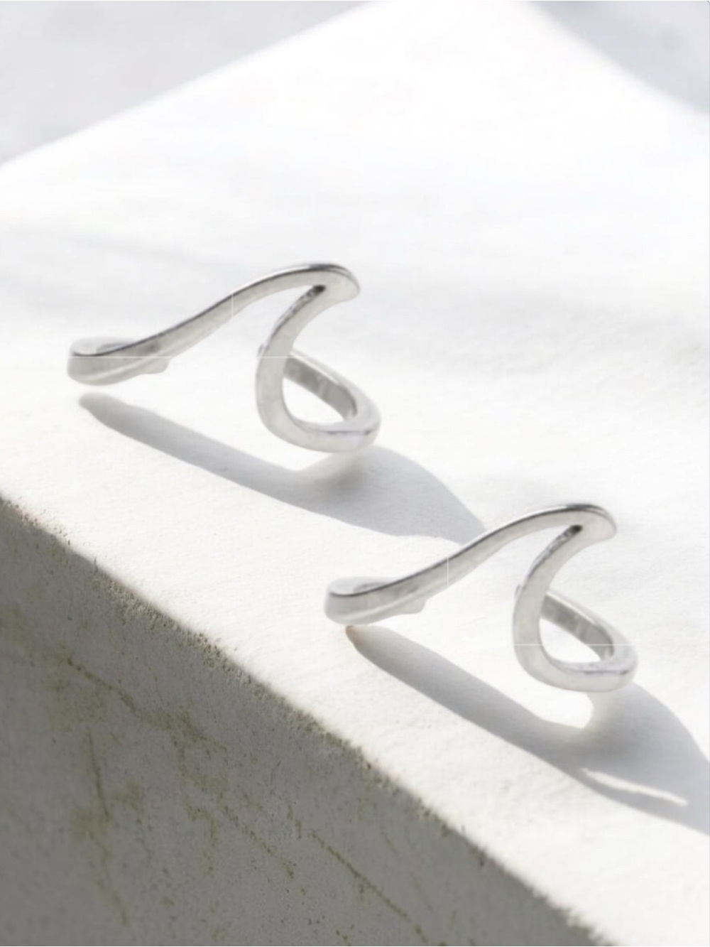 NEW Plunder Design Set of 2 Stainless Steel Silver Ear Cuffs